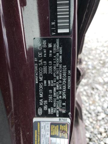 3KPFK4A70HE046924 KIA FORTE LX