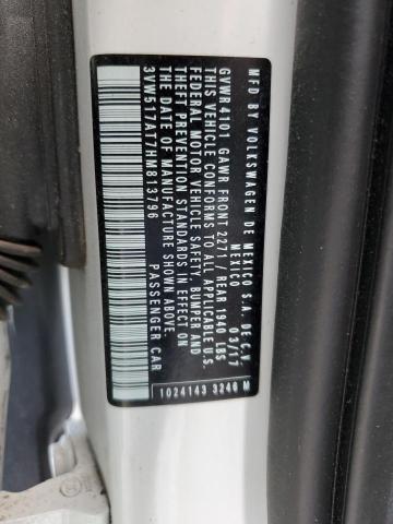 2017 VOLKSWAGEN BEETLE S/S 3VW517AT7HM813796