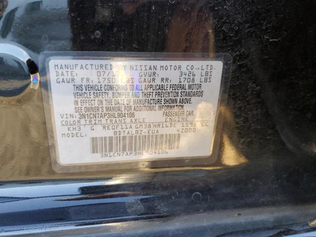 3N1CN7AP3HL904106 Nissan VERSA S