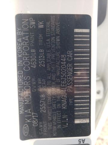 KNAGU4LE6J5020448 KIA Optima