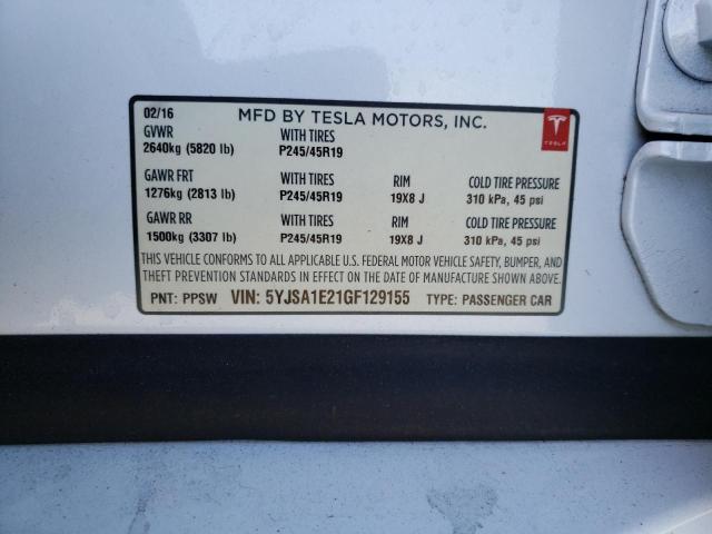5YJSA1E21GF129155 Tesla MODEL S