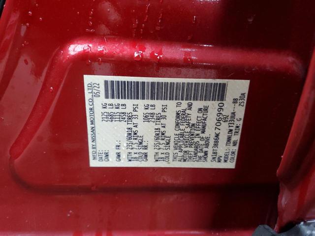 5N1BT3BB6NC706990 Nissan ROGUE SV