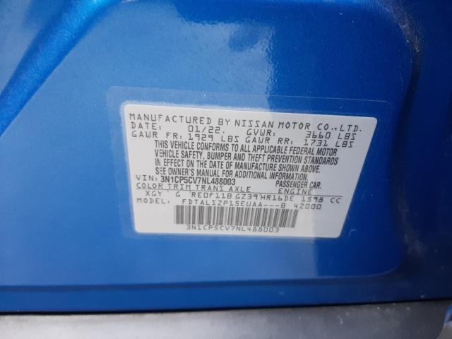 2022 NISSAN KICKS SV - 3N1CP5CV7NL488003