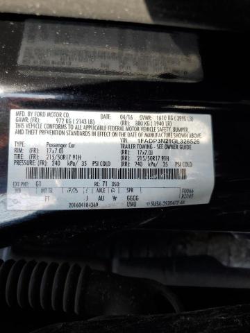 2016 FORD FOCUS TITA - 1FADP3N21GL326526