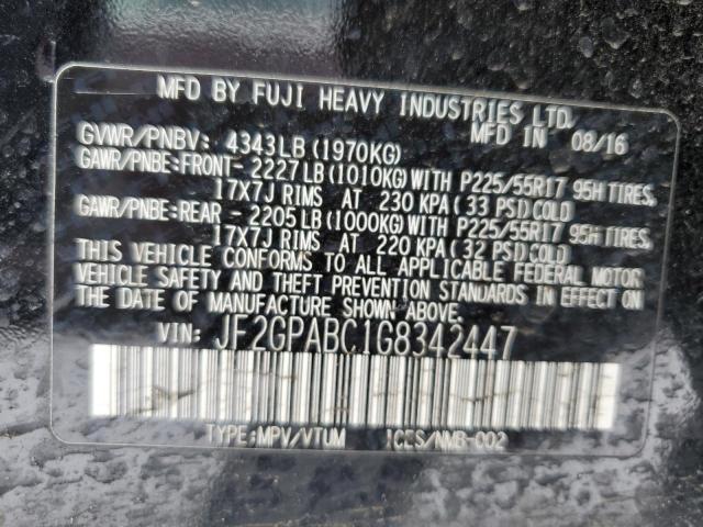 JF2GPABC1G8342447 Subaru Crosstrek Premium