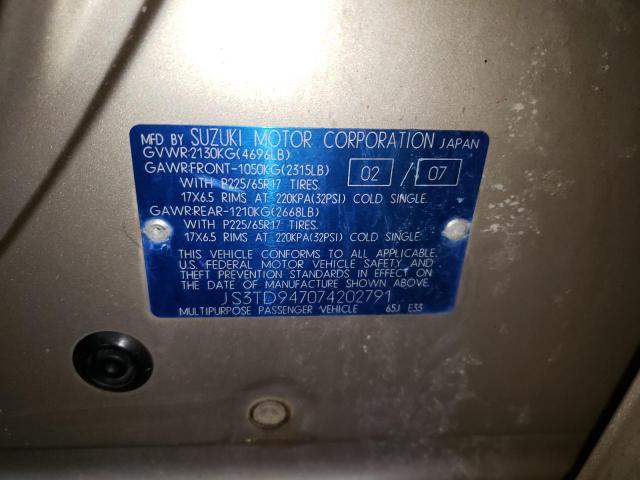 JS3TD947074202791 Suzuki GR VITARA