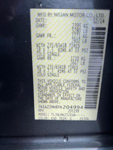 2015 NISSAN MURANO S - 5N1AZ2MH8FN204994