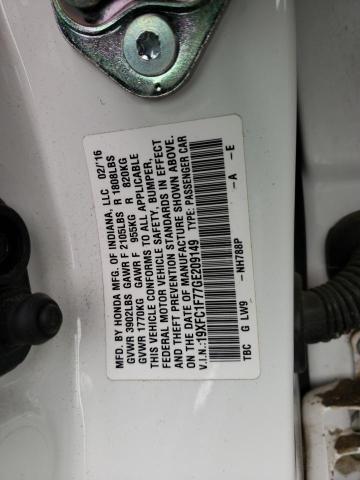 2016 HONDA CIVIC EXL - 19XFC1F77GE209149