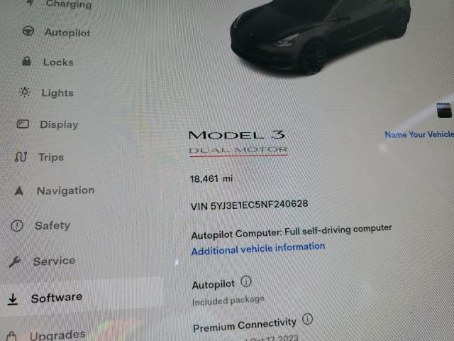 5YJ3E1EC5NF240628 Tesla MODEL 3