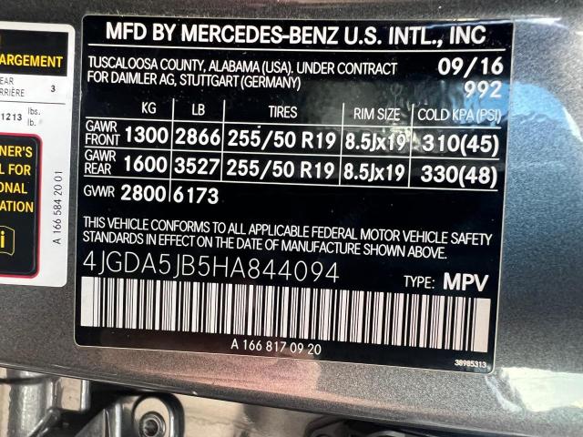 2017 MERCEDES-BENZ GLE 350 - 4JGDA5JB5HA844094