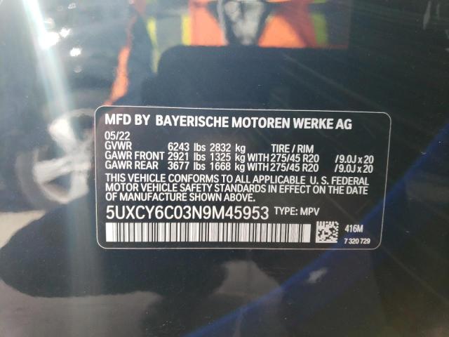 5UXCY6C03N9M45953 BMW X6