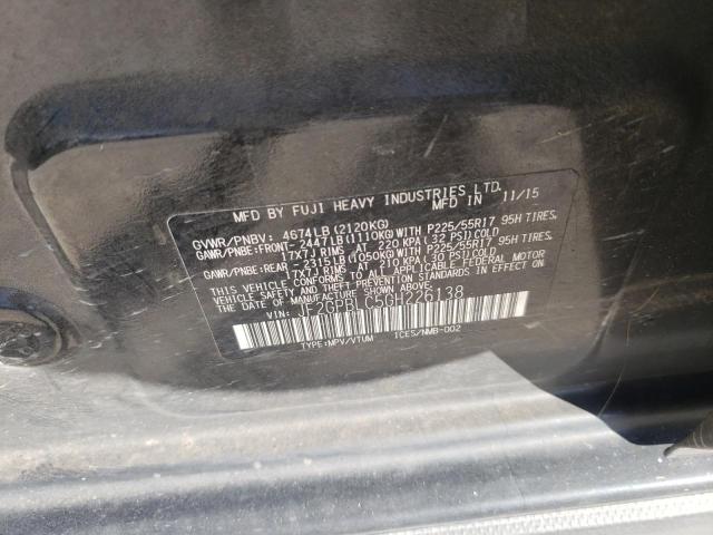 JF2GPBLC5GH226138 Subaru Crosstrek