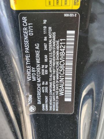 WBAUN1C58CVH84211 BMW 128 I