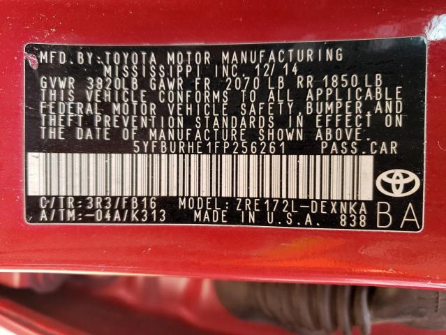 2015 TOYOTA COROLLA L 5YFBURHE1FP256261