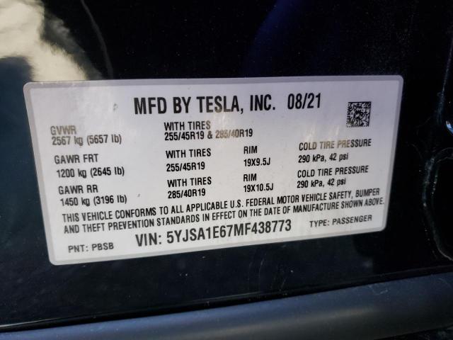 5YJSA1E67MF438773 Tesla MODEL S