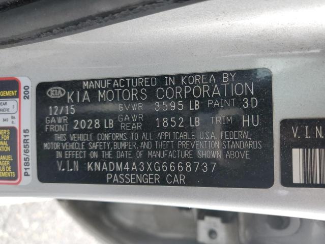 KNADM4A3XG6668737 KIA RIO LX