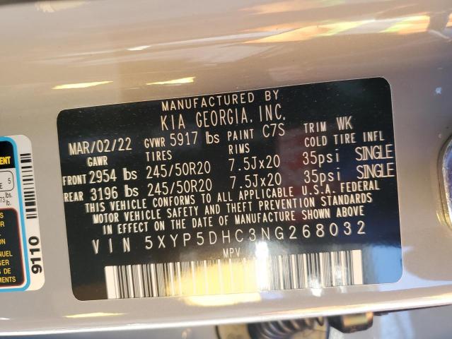 5XYP5DHC3NG268032 KIA Telluride Sx
