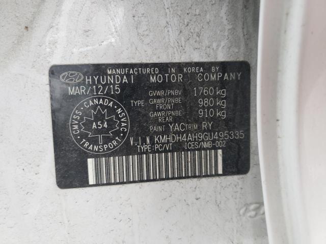 2016 HYUNDAI ELANTRA SE KMHDH4AH9GU495335
