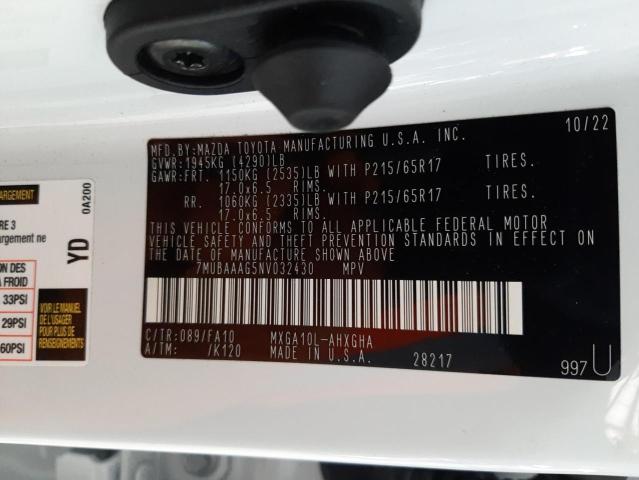 2022 TOYOTA COROLLA CR - 7MUBAAAG5NV032430