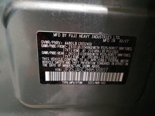 JF2SJAGC2HH538807 Subaru Forester 2.5i Premium