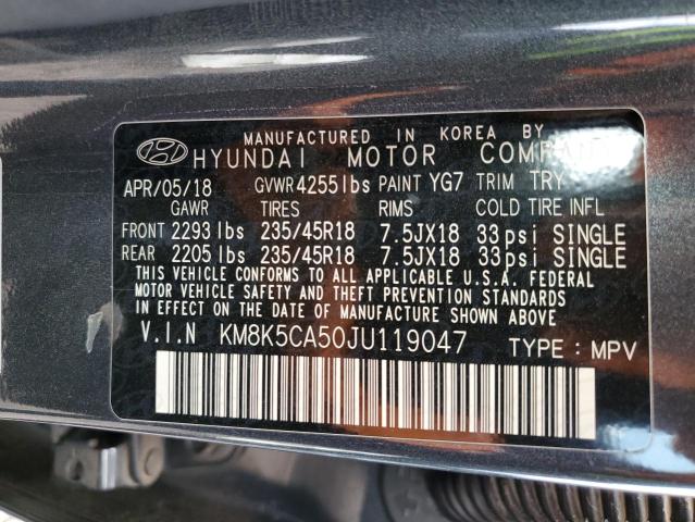 2018 HYUNDAI KONA ULTIM - KM8K5CA50JU119047