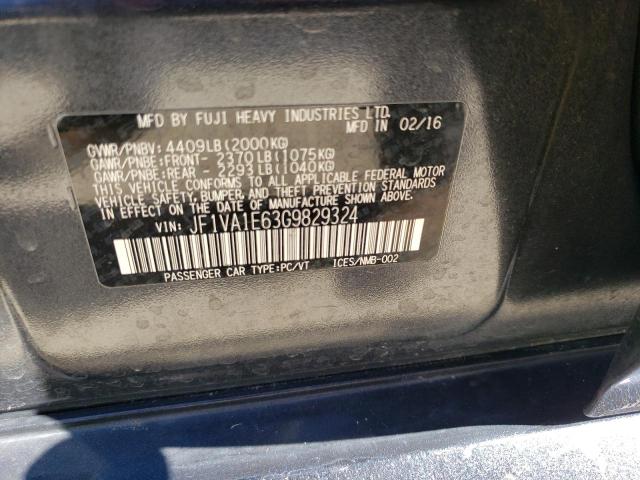 2016 SUBARU WRX PREMIU - JF1VA1E63G9829324