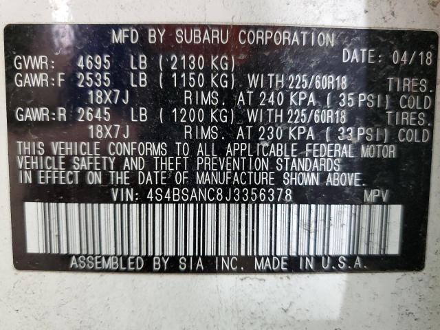 4S4BSANC8J3356378 Subaru Outback 2.5i Limited