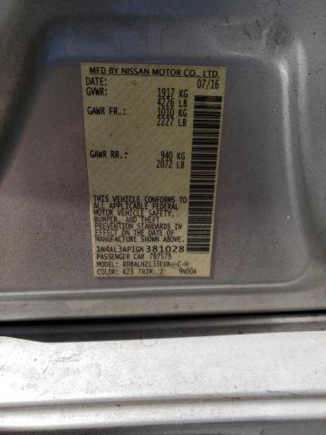 2016 NISSAN ALTIMA 2.5 - 1N4AL3AP1GN381028