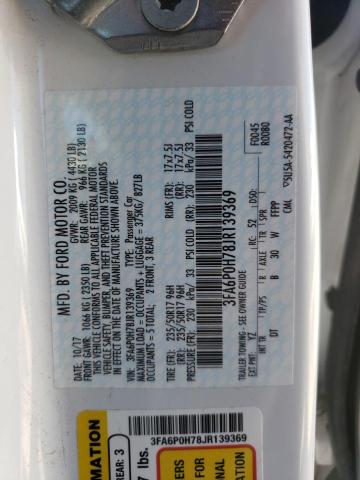 2018 FORD FUSION SE - 3FA6P0H78JR139369