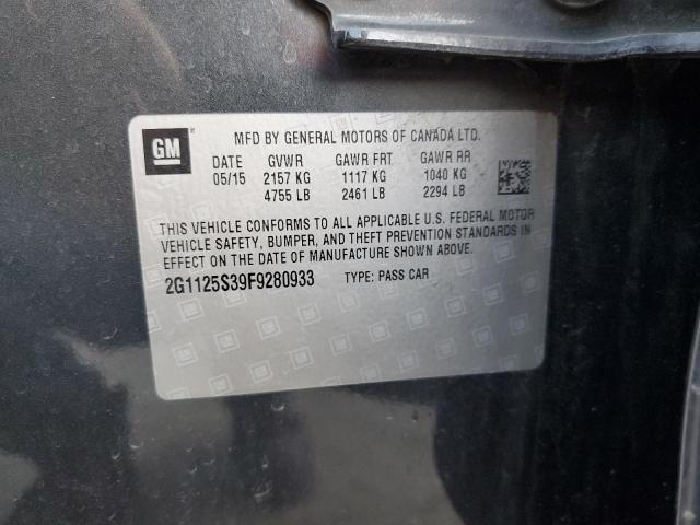 2015 CHEVROLET IMPALA LT - 2G1125S39F9280933