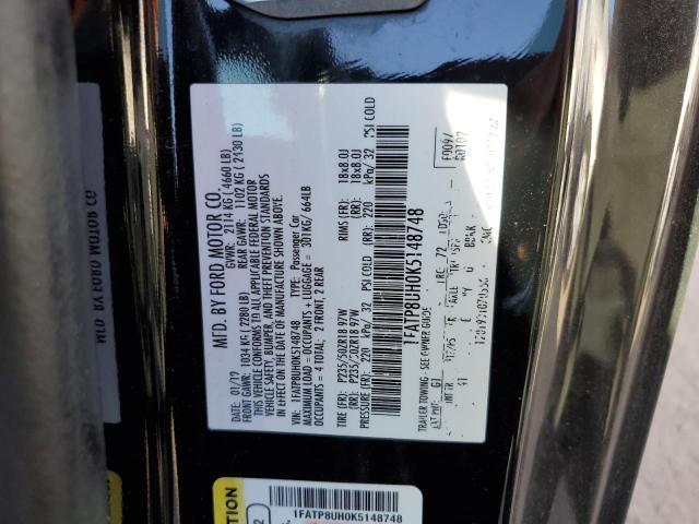 2019 FORD MUSTANG - 1FATP8UH0K5148748