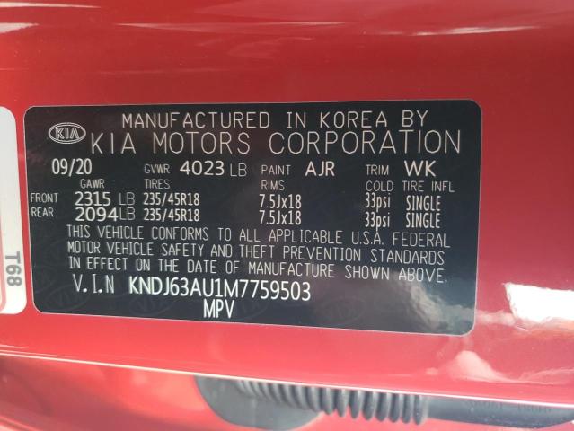 2021 KIA SOUL GT LI - KNDJ63AU1M7759503