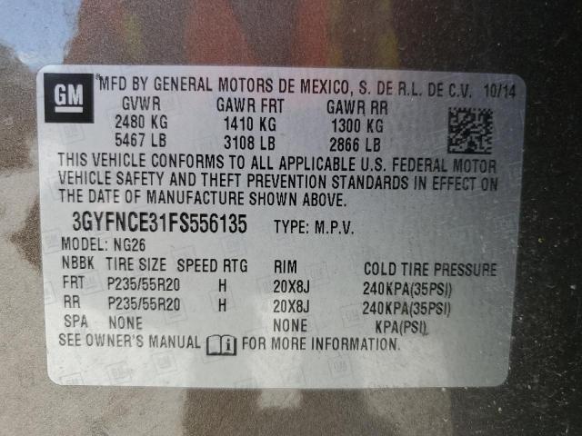 3GYFNCE31FS556135 Cadillac Srx Performance Collection