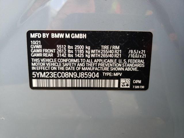 2022 BMW X4 M 5YM23EC08N9J85904