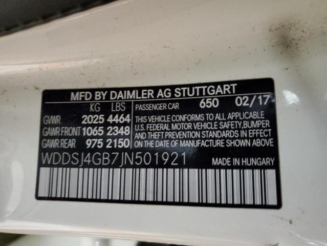 2018 MERCEDES-BENZ CLA 250 4M WDDSJ4GB7JN501921