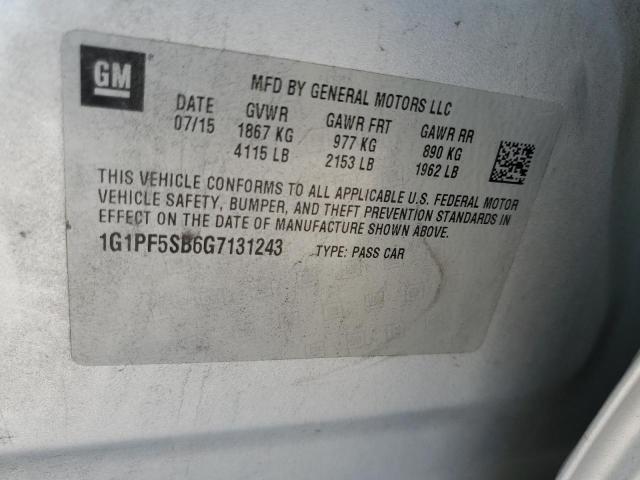 2016 CHEVROLET CRUZE LIMI - 1G1PF5SB6G7131243