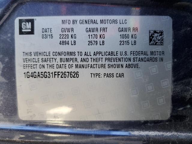 1G4GA5G31FF267626 Buick Lacrosse