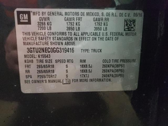 2016 GMC SIERRA K15 3GTU2NEC0GG319416
