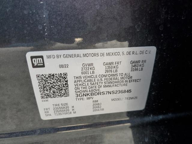 2022 CHEVROLET BLAZER 3LT - 3GNKBDRS7NS236845