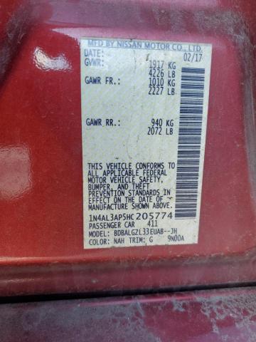1N4AL3AP5HC205774 Nissan ALTIMA 2.5
