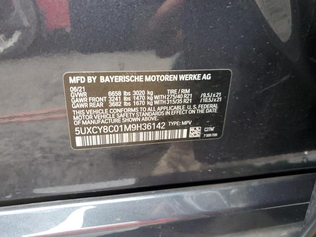 2021 BMW X6 M50I - 5UXCY8C01M9H36142
