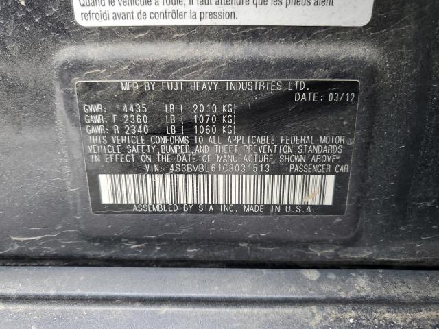 4S3BMBL61C3031513 Subaru Legacy 2.5i Limited