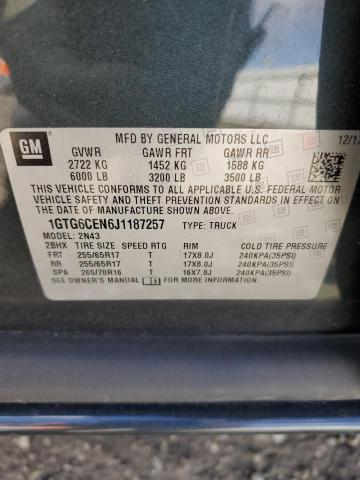 1GTG6CEN6J1187257 GMC CANYON SLE