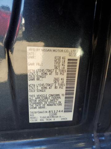 2018 NISSAN NV 3500 S 5BZBF0AA3JN851244