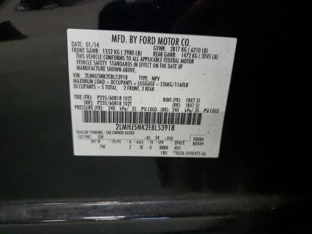 2LMHJ5NK2EBL53918 Lincoln MKT