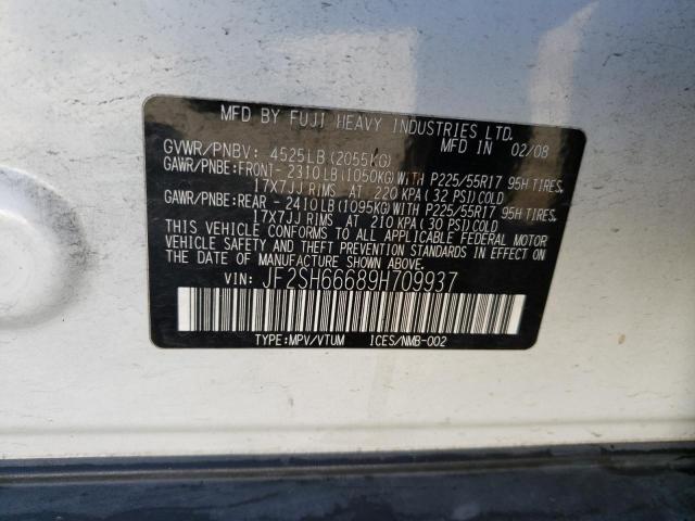 JF2SH66689H709937 Subaru Forester 2.5xt Limited