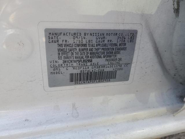 3N1CN7AP5FL852958 Nissan VERSA S