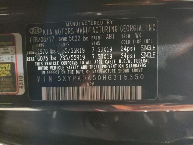 2017 KIA SORENTO SX - 5XYPKDA50HG315350