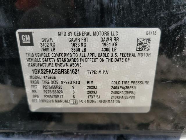 2016 GMC YUKON XL K - 1GKS2FKC5GR361621
