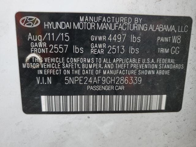 2016 HYUNDAI SONATA SE 5NPE24AF9GH286339